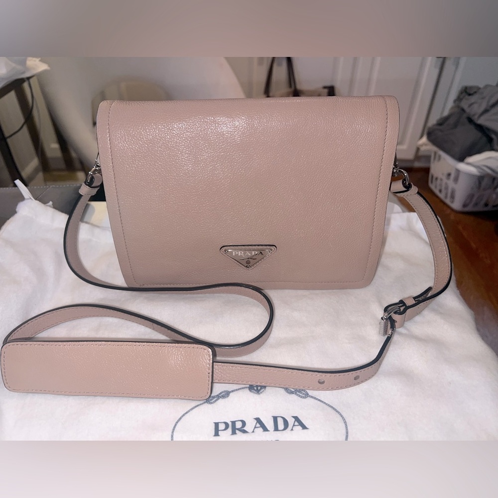 Taupe Lambskin Prada
